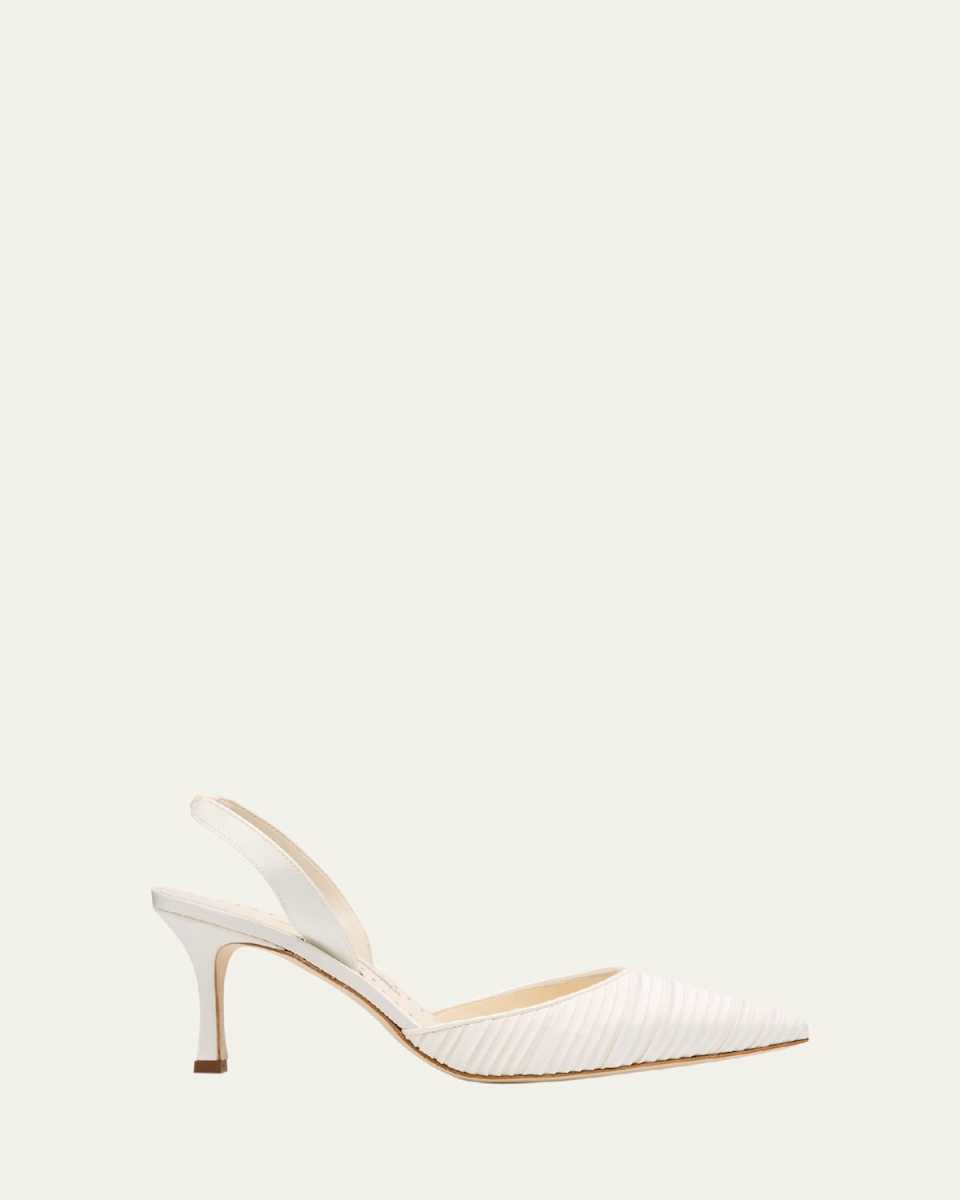 Carolyne Pleated Satin Halter Pumps
